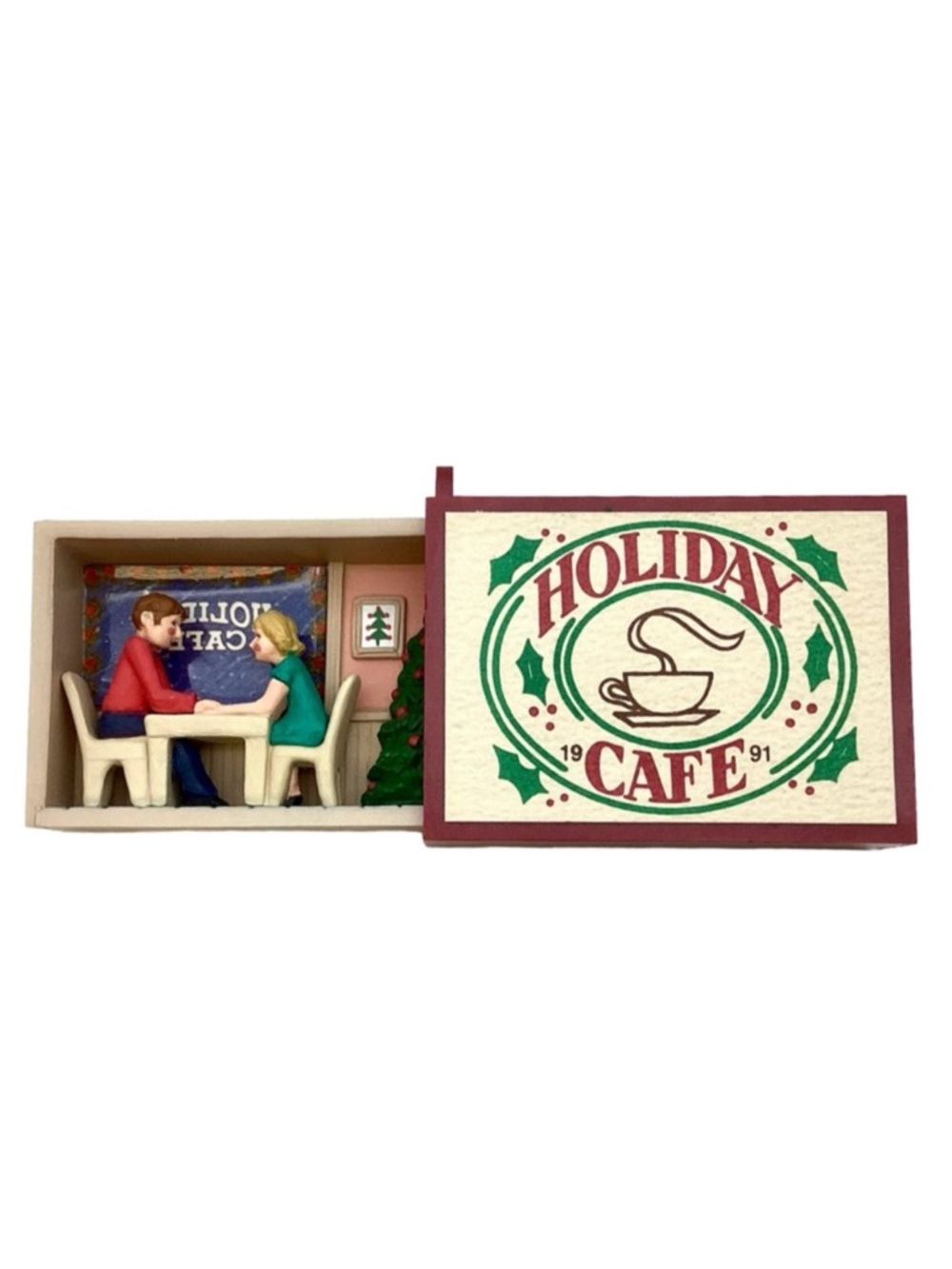 Hallmark 1991 “Holiday Cafe” Matchbox Christmas Ornament